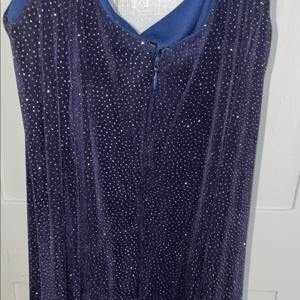 Elegant Navy Blue Women's Dress - Picture 8 of 10